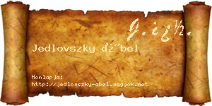 Jedlovszky Ábel névjegykártya