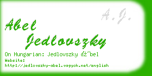 abel jedlovszky business card